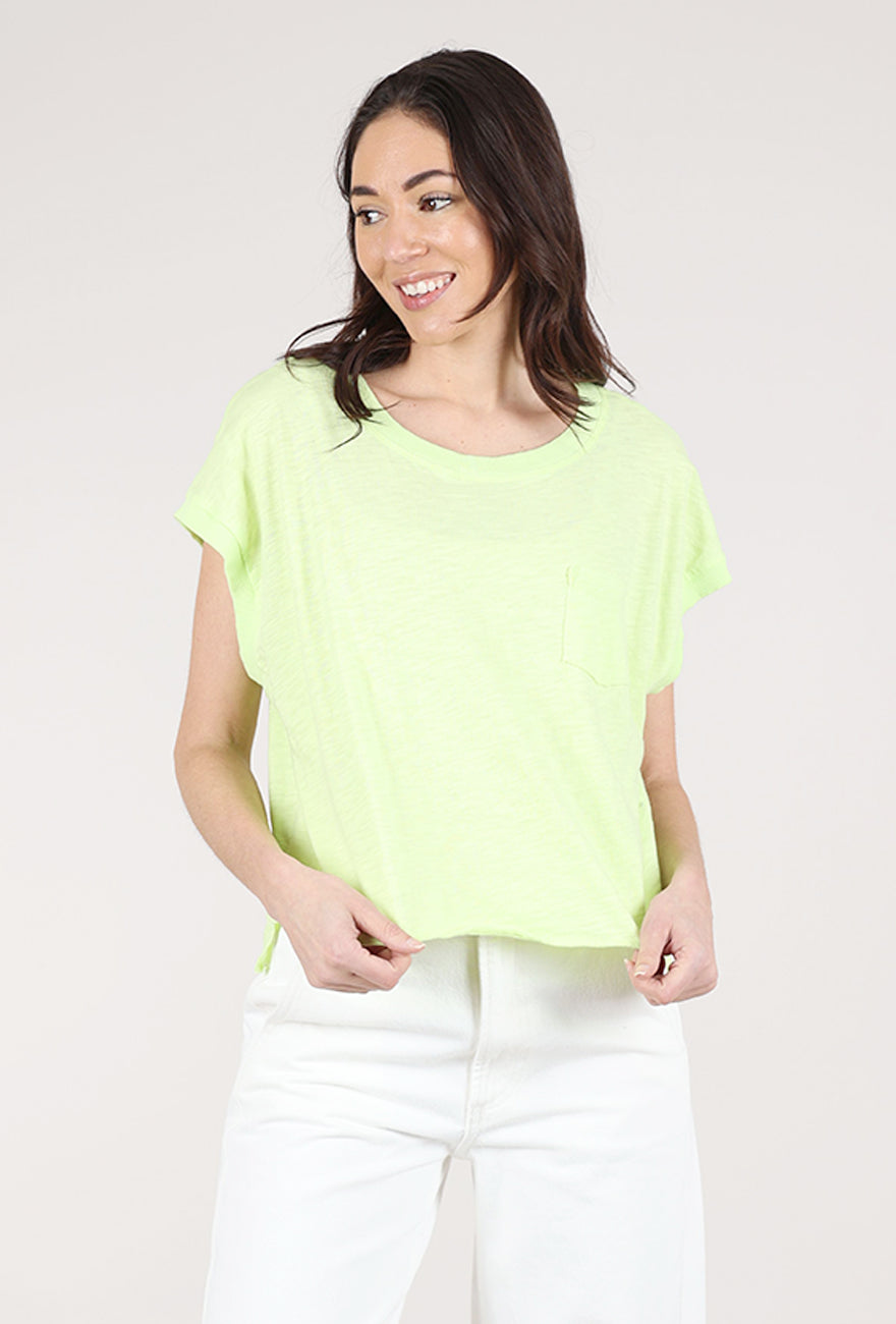 Mododoc Short Dolman Step-Hem Tee, Magic Mint 