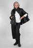 Planet Faux Leather Chic Cape, Black 