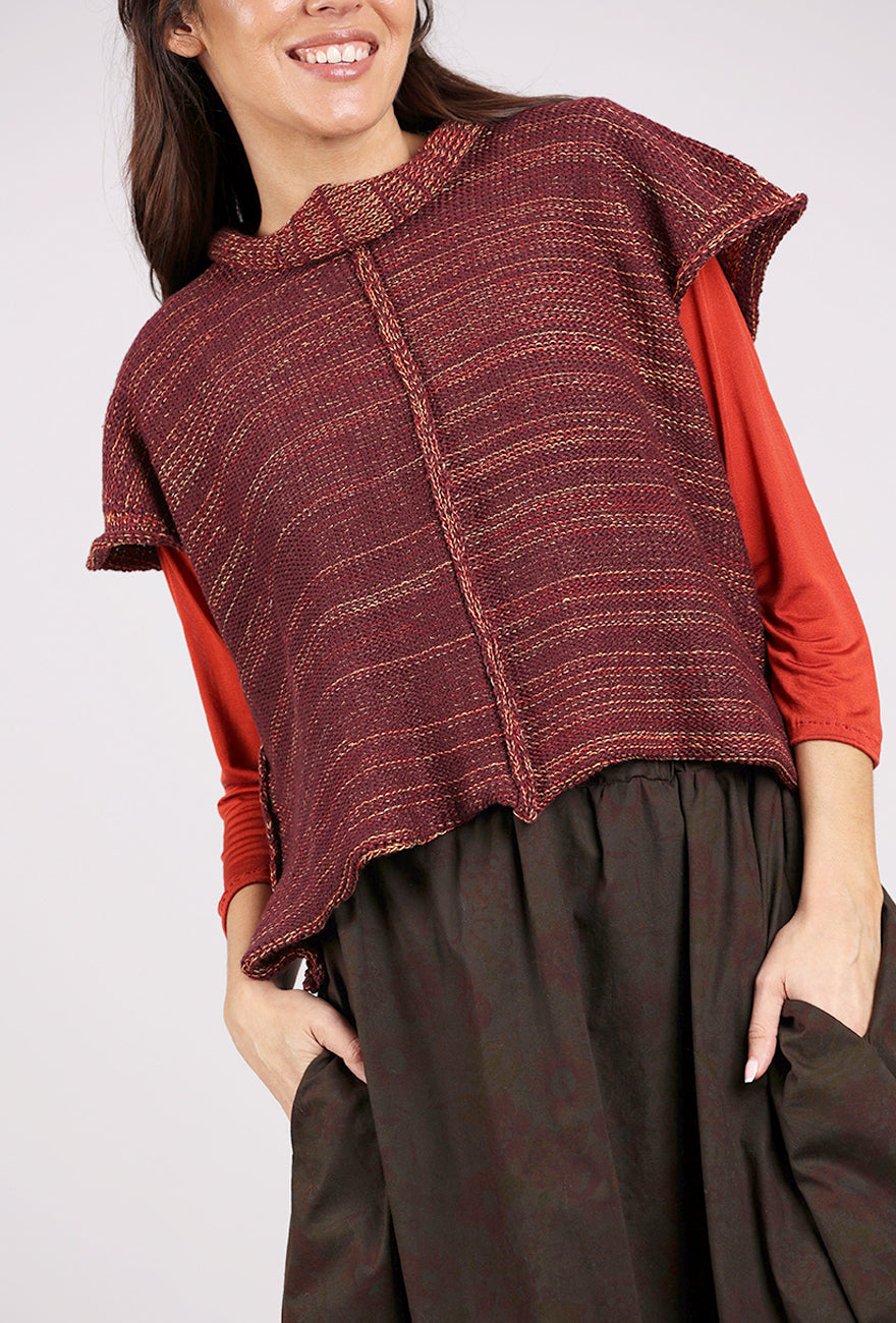 Paper Temples Stopper Vest, Sangria 