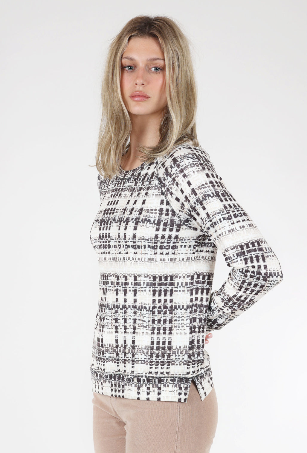 David Cline Sweatshirt Stitch Brushed Pullover, Carbon 