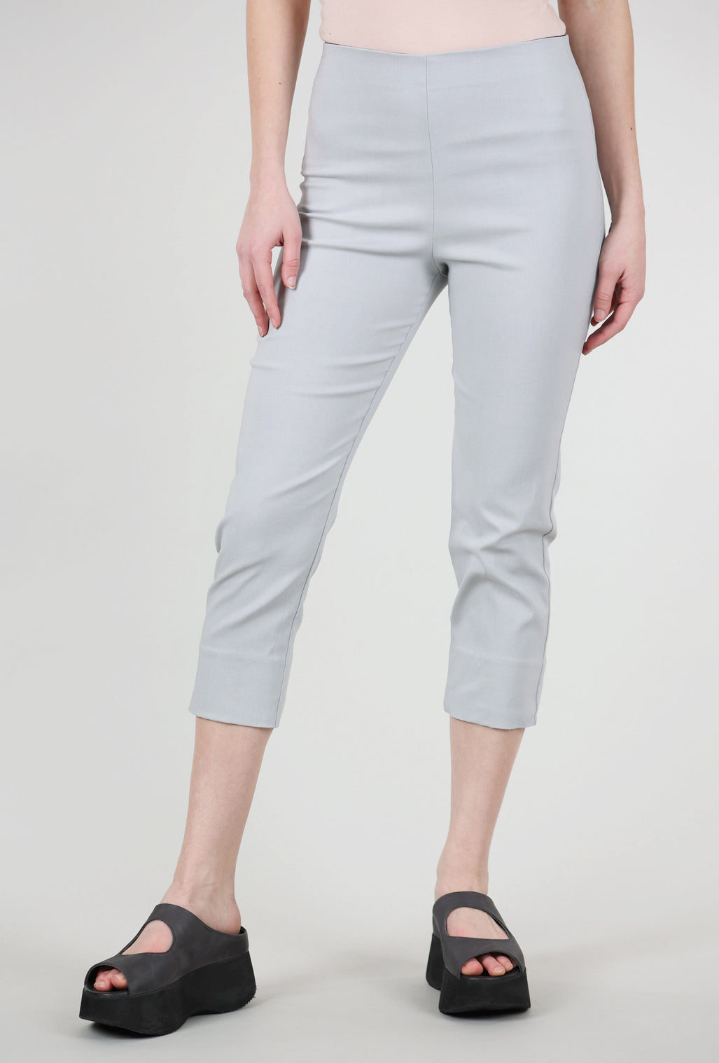 Equestrian Mindy Cropped Pant, Silver 