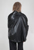 Planet Faux Leather Chic Cape, Black 