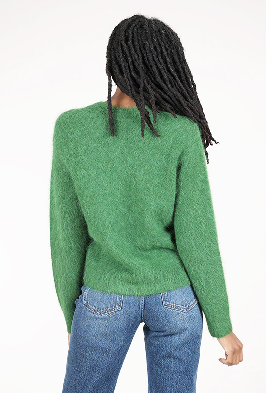 Pistola Kit V-Neck Pullover Sweater, Winter Green 