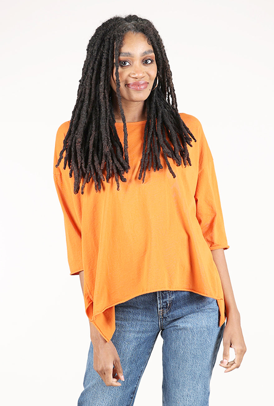 M Square Curved Seaming Tee, Pumpkin 