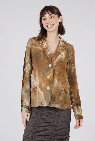 Heyne Bogut Linen Slim Jacket, Khaki/Oat 