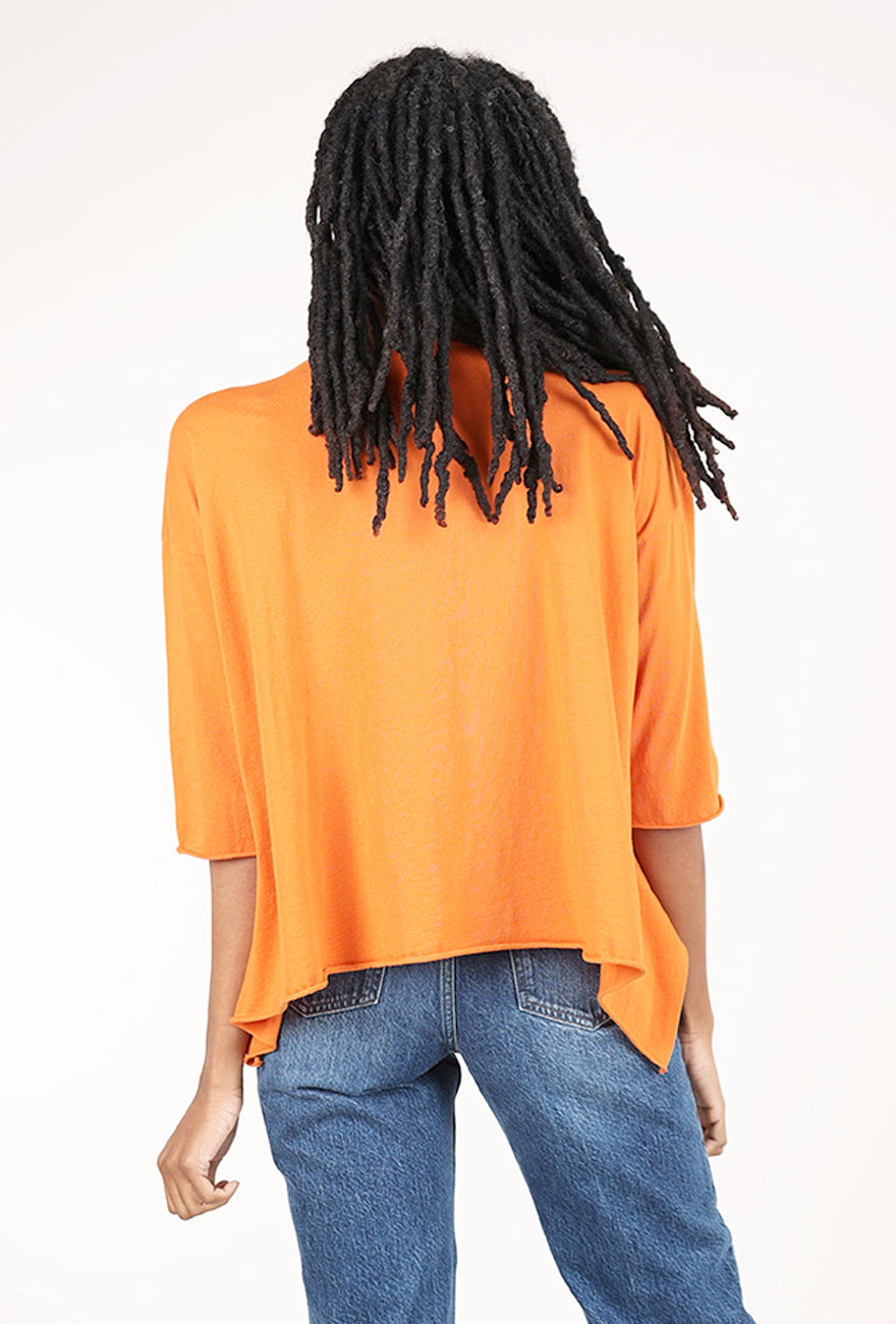 M Square Curved Seaming Tee, Pumpkin 