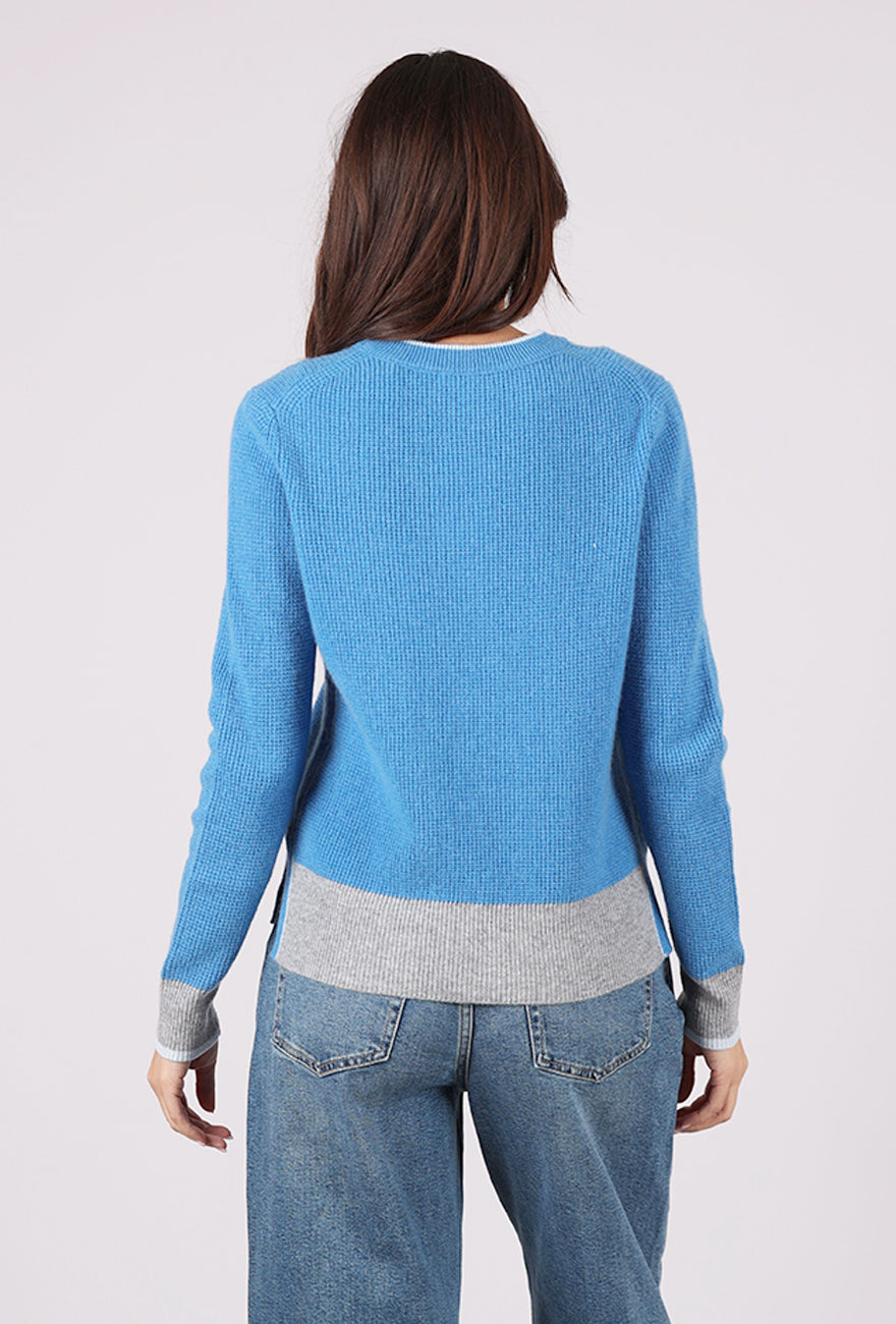 Kinross Thermal Tipped Crew, Imperial Blue 