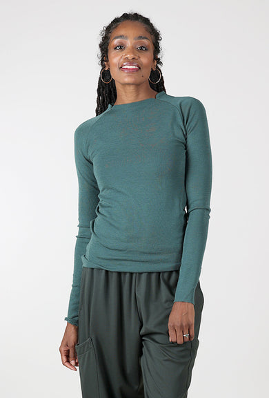 By Basics Saddle Back Wool Top, Granite 