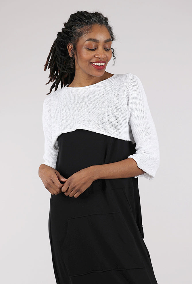 Paper Temples Just Sleeves Pullover, White 