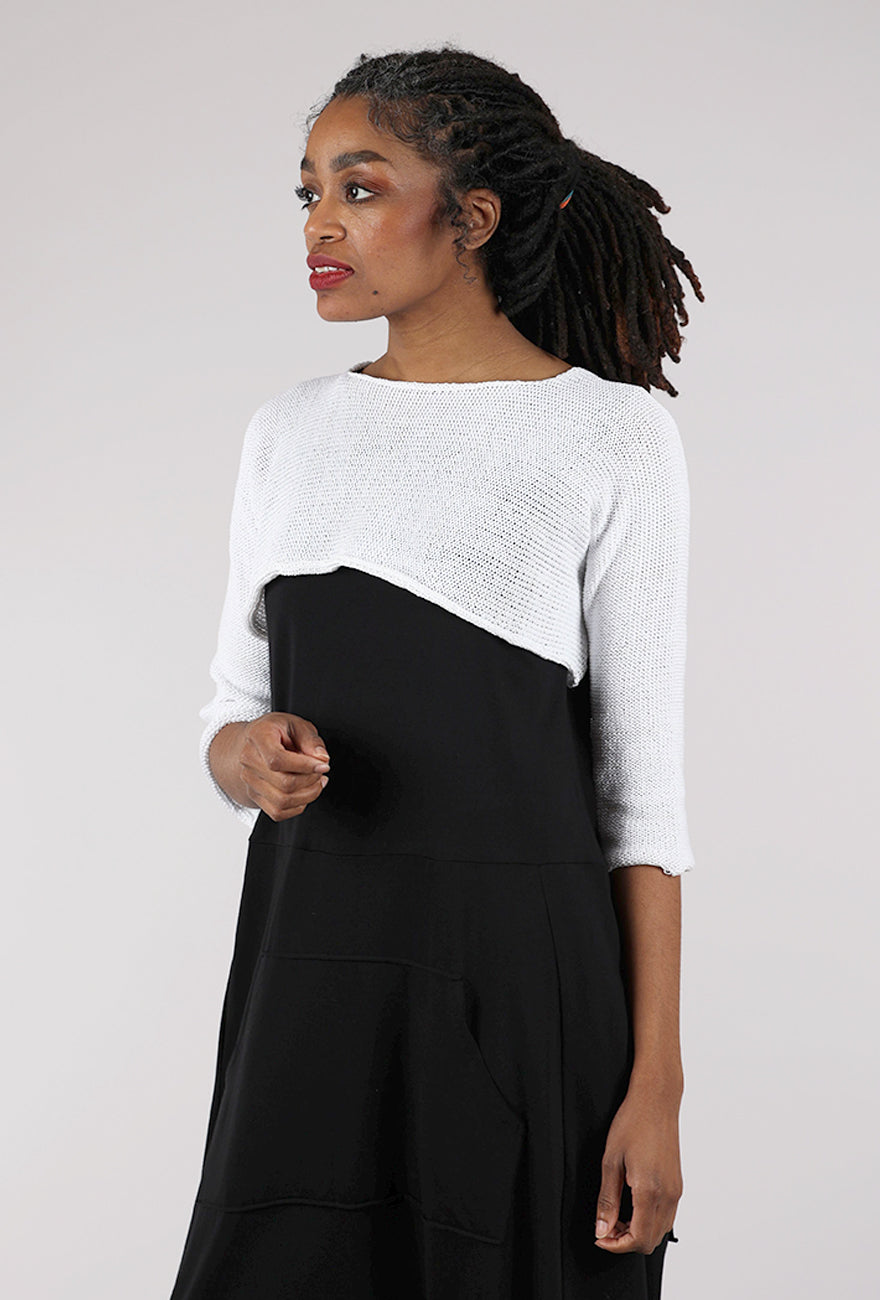 Paper Temples Just Sleeves Pullover, White 