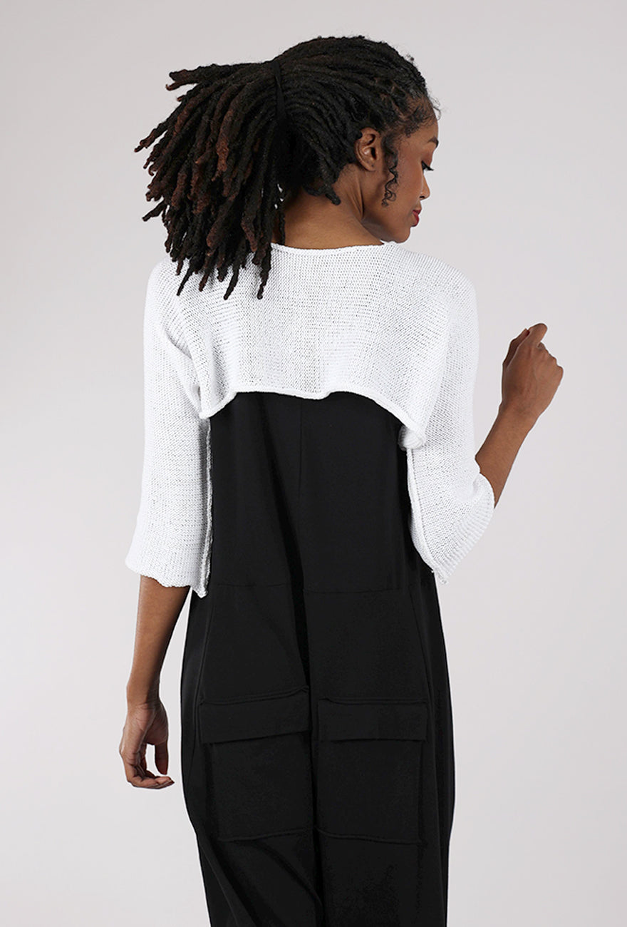 Paper Temples Just Sleeves Pullover, White 