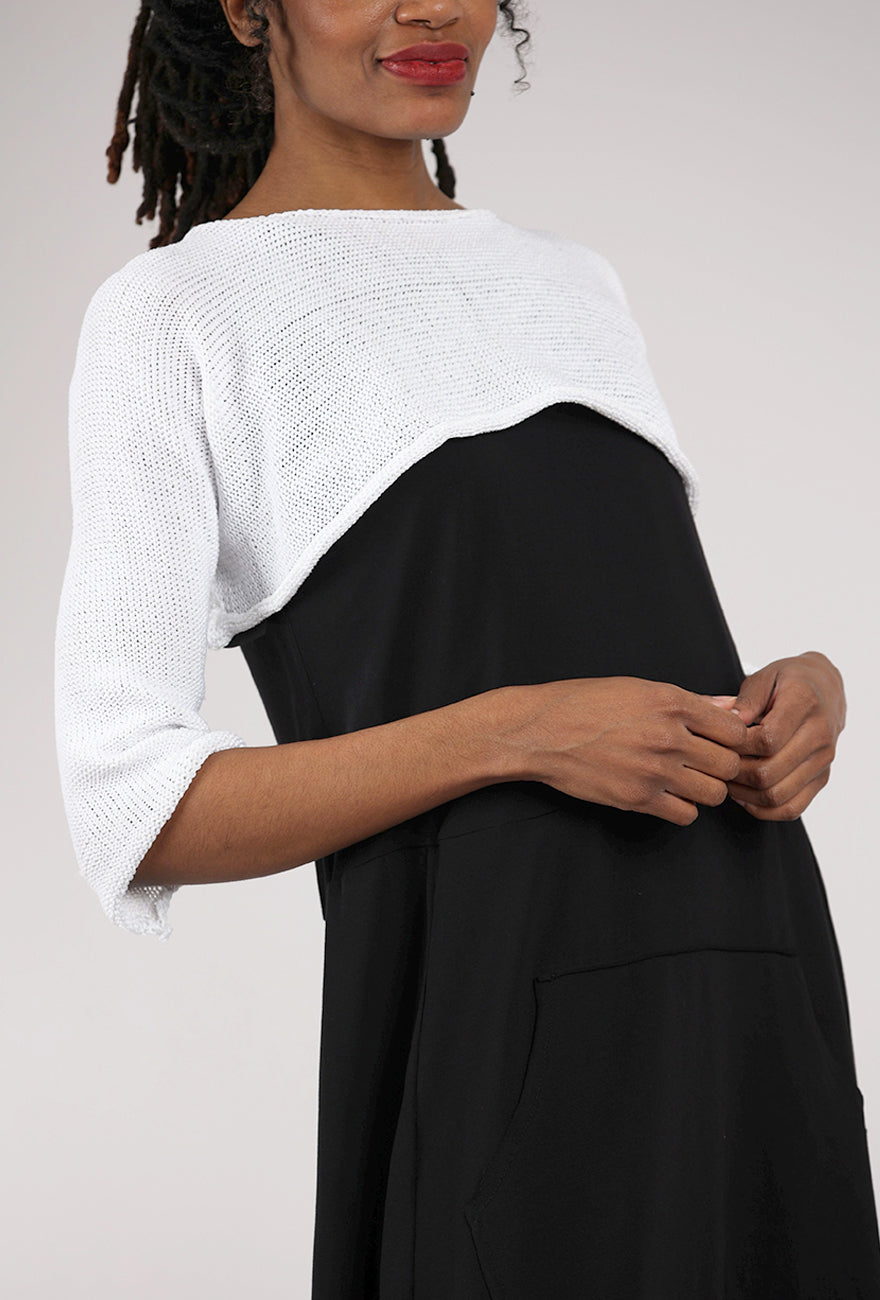 Paper Temples Just Sleeves Pullover, White 