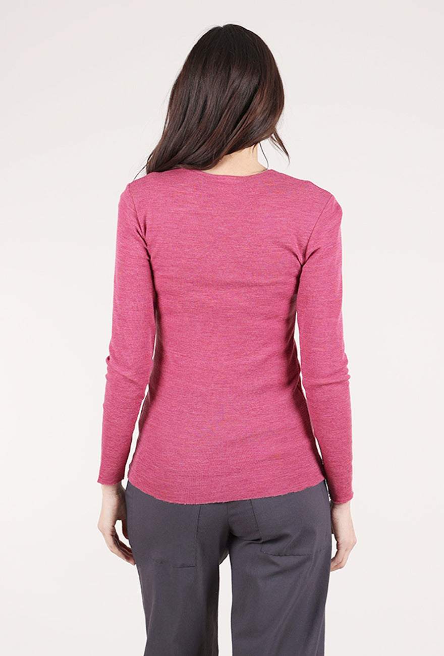 By Basics Merino First Layer Top, Camellia Melange 
