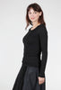 Cotelac Fine Wool-Blend Layering Top, Black 