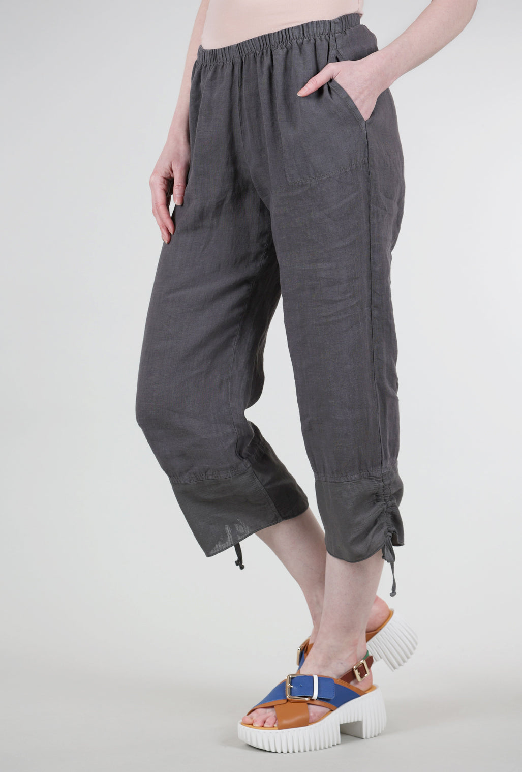 Fenini Mesh Hem Crop Pant, Dusk 