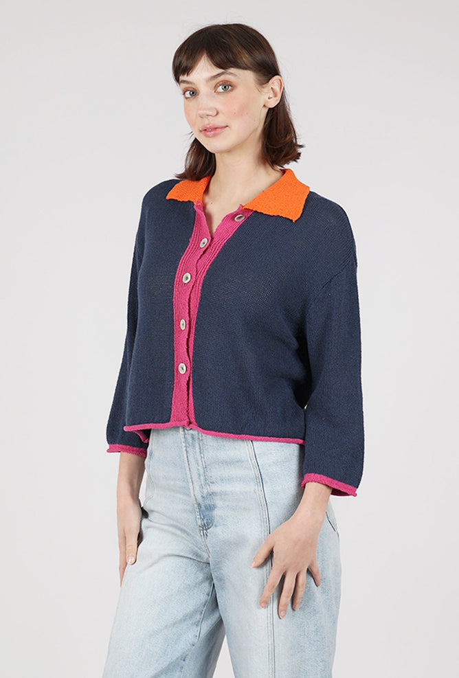 Alembika Georgia Sweater, Navy/Pink 