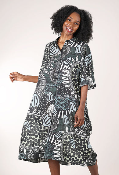 Rundholz Cotton Lawn Dress, Multi 