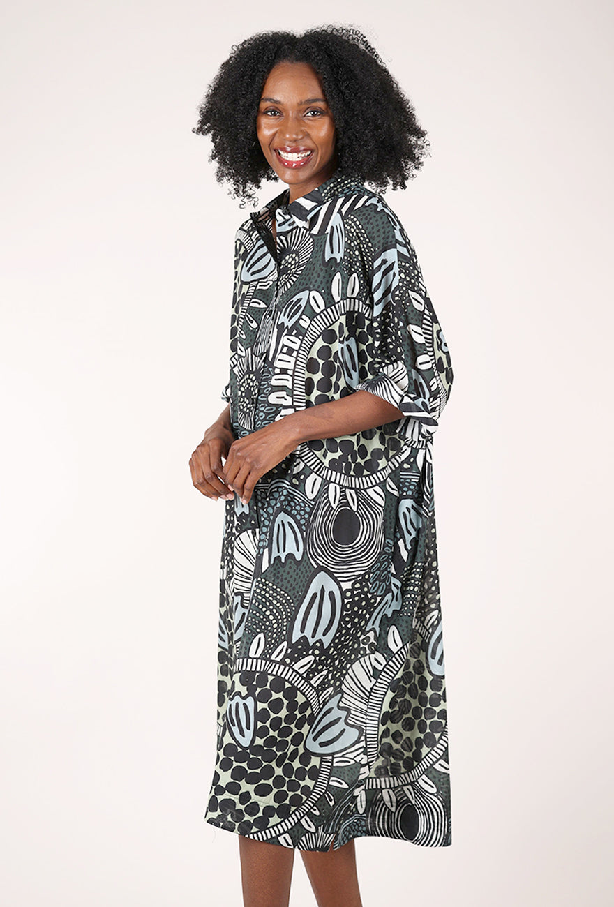 Rundholz Cotton Lawn Dress, Multi 