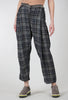 Umit Unal Plaid Baggy Trouser, Navy 