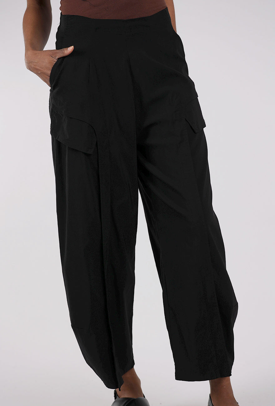 Rundholz Signature Stretch Curve Seam Trouser, Black 