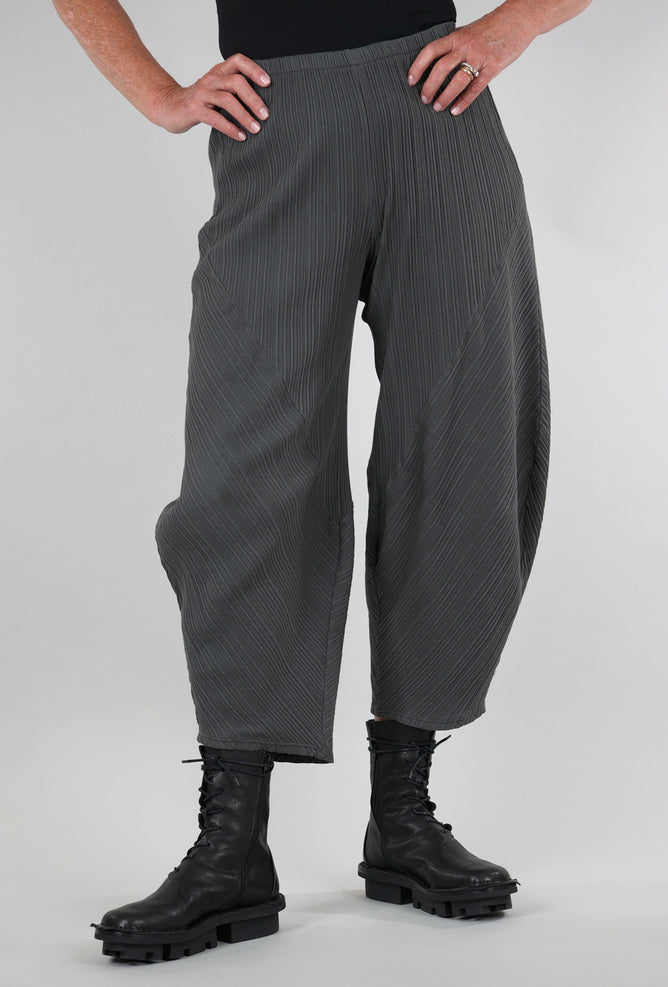 Fenini Micropleat Lantern Pant, Charcoal 