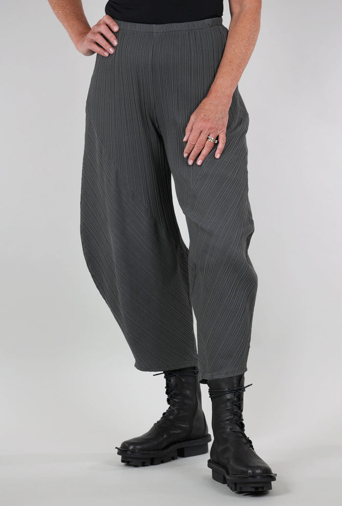 Fenini Micropleat Lantern Pant, Charcoal 