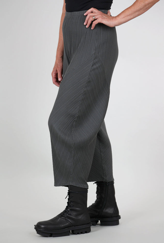 Fenini Micropleat Lantern Pant, Charcoal 