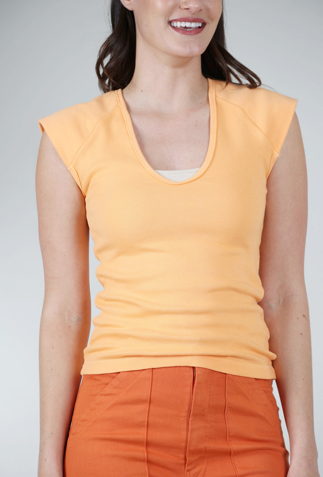 Prairie Underground Strong Shoulder Top, Apricot 