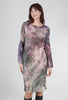 Cotelac Watercolor Puff-Sleeve Dress, Mauve Mix 