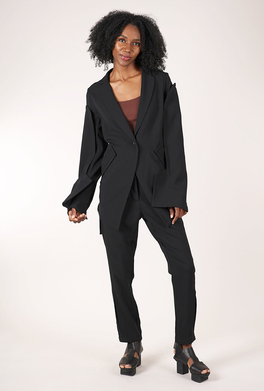 Rundholz Slit Accent Jacket, Black 