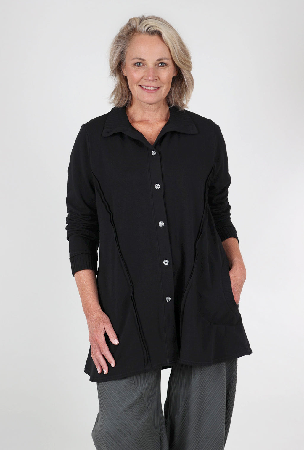 Fenini Fleece Swing Jacket, Black 