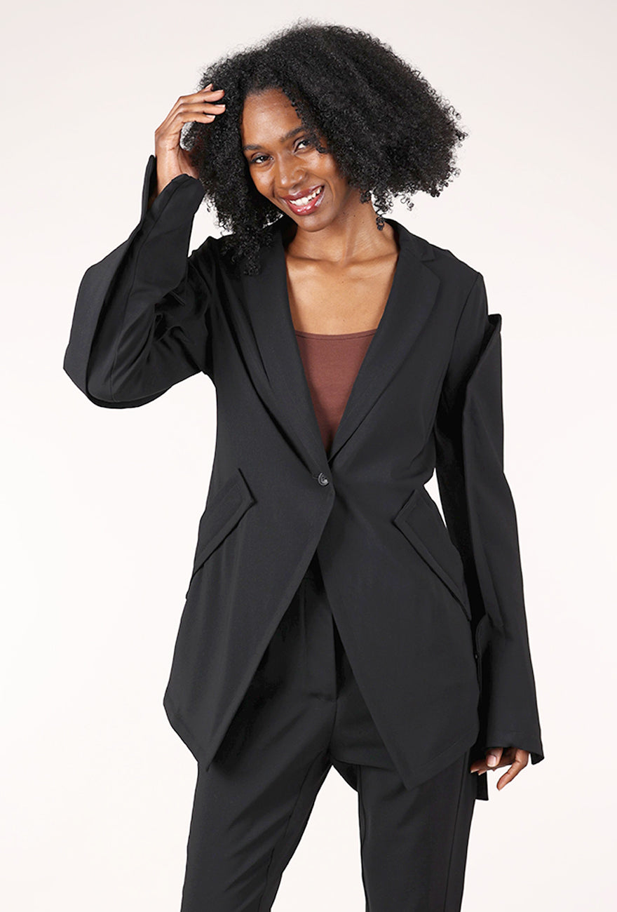 Rundholz Slit Accent Jacket, Black 