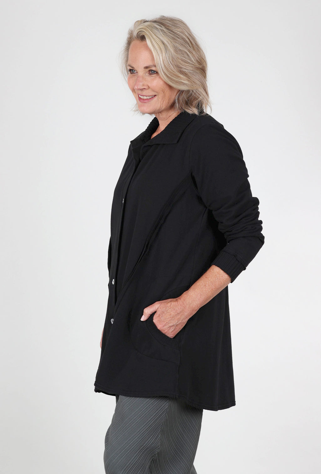 Fenini Fleece Swing Jacket, Black 