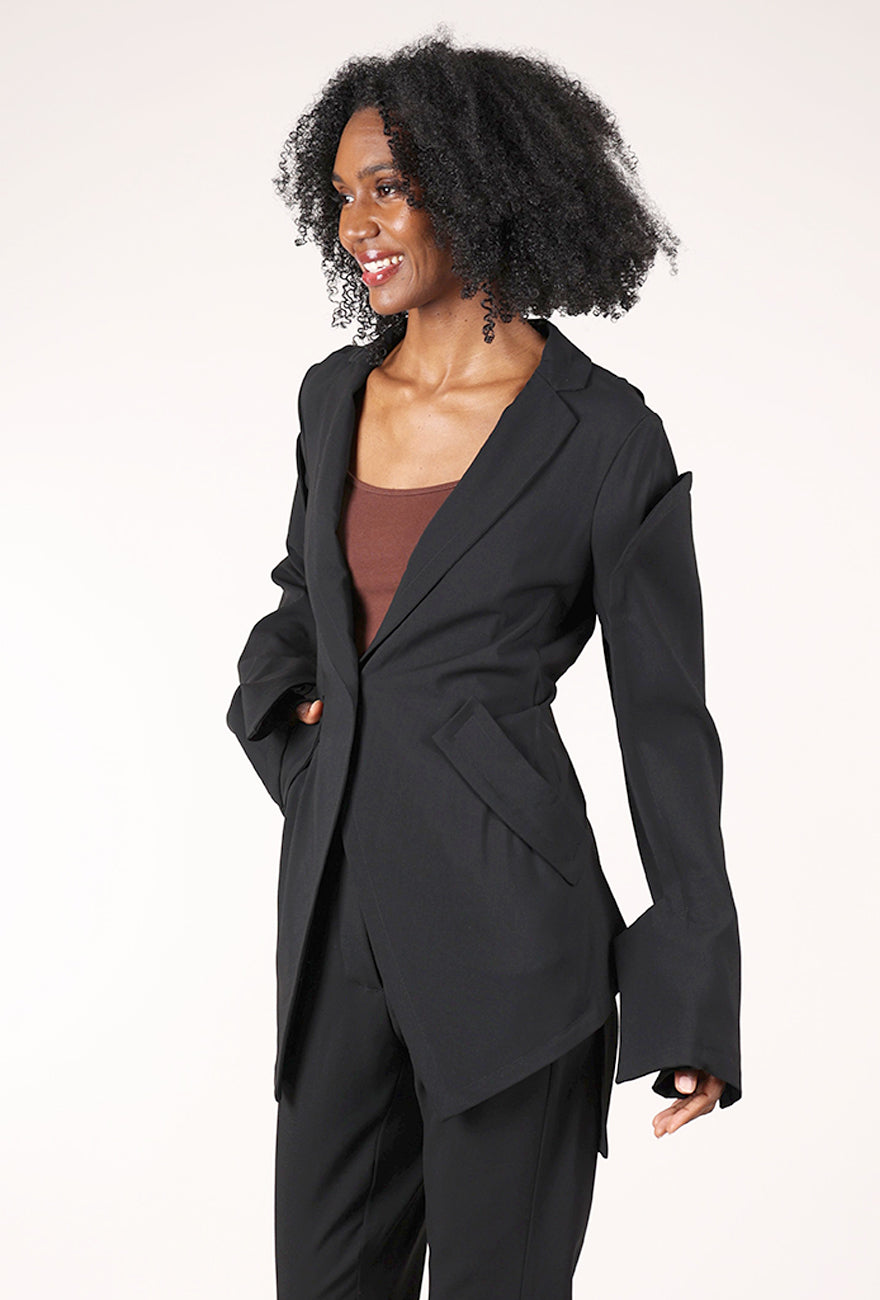 Rundholz Slit Accent Jacket, Black 
