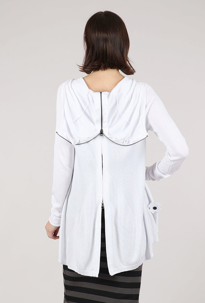 Pluslavie 2 Zip Sweater Jacket, White 