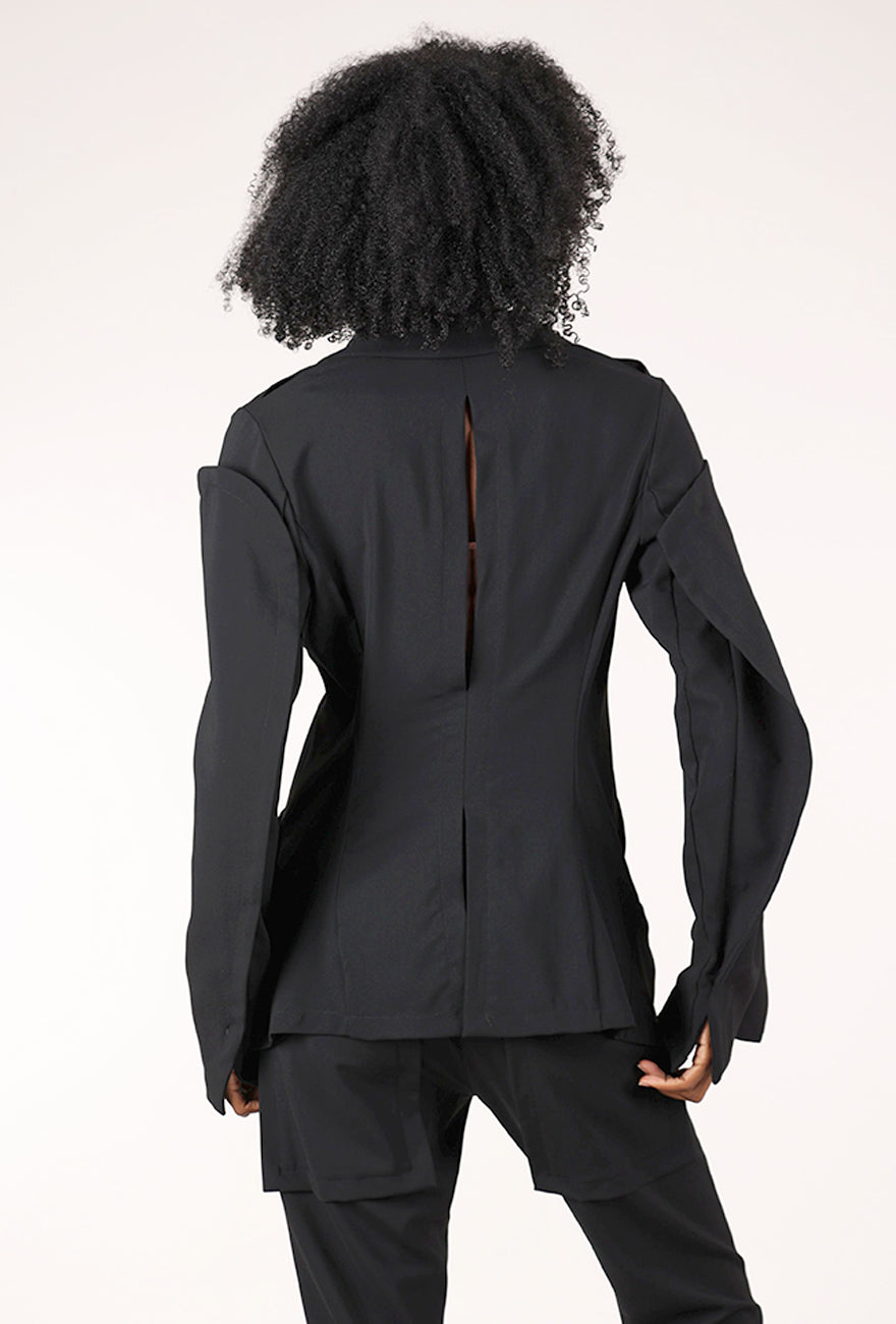Rundholz Slit Accent Jacket, Black 