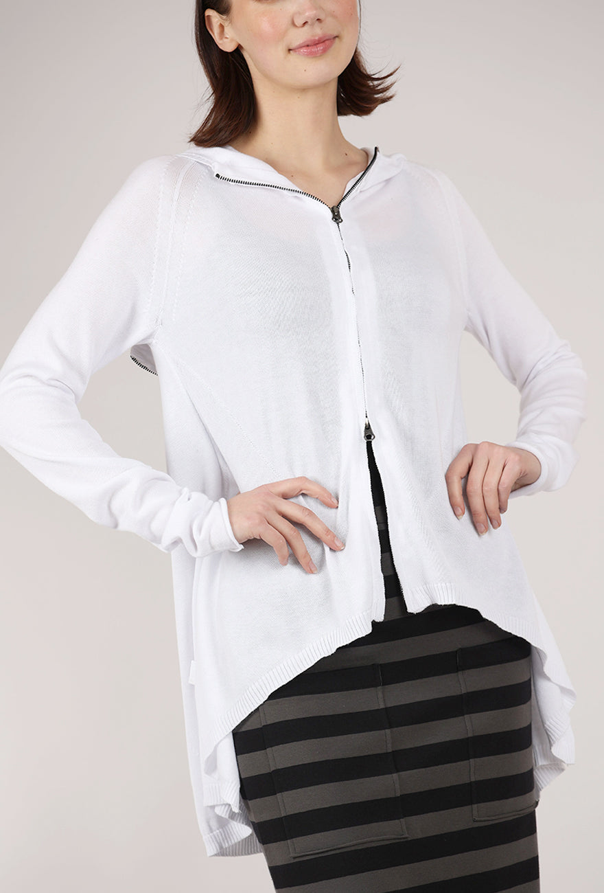 Pluslavie 2 Zip Sweater Jacket, White 