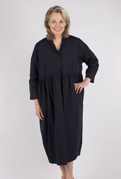 Baci Deep V Amphora Dress, Navy 