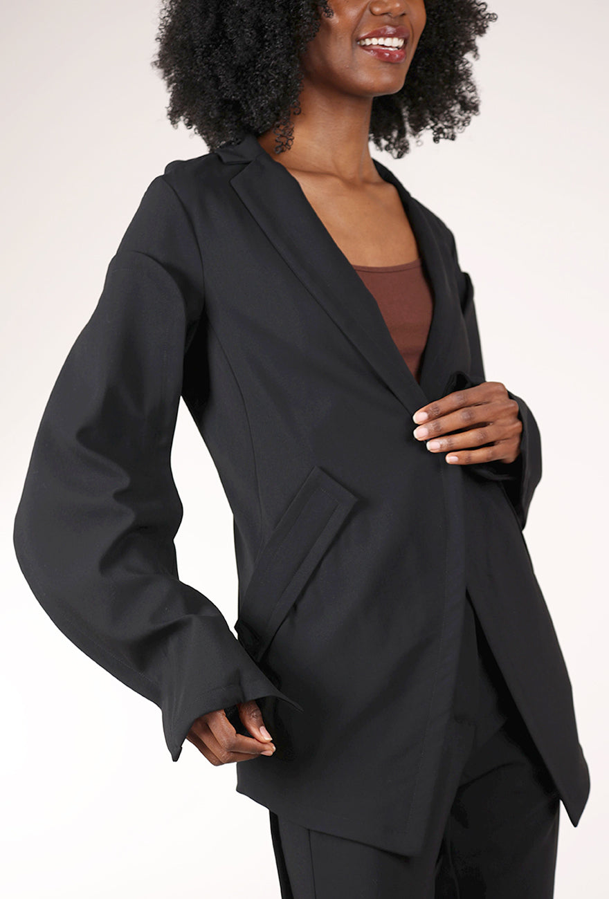 Rundholz Slit Accent Jacket, Black 