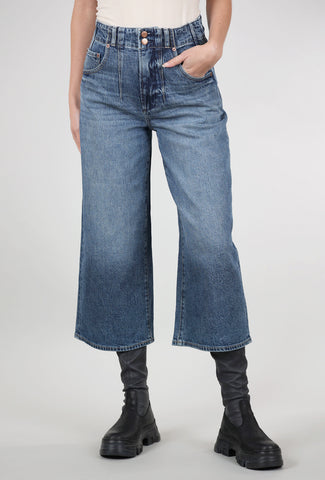 Pistola Scarlett High Rise Gaucho Denim, District Blue 