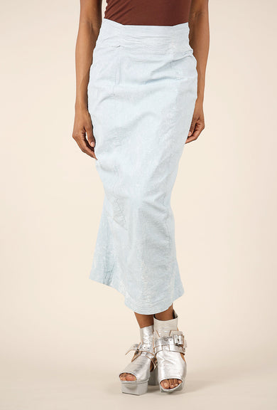Rundholz Bustle Accent Slim Skirt, Sky Fog 
