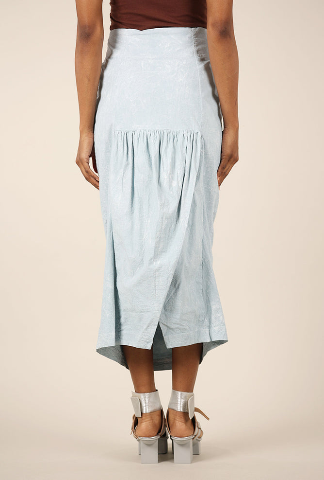 Rundholz Bustle Accent Slim Skirt, Sky Fog 