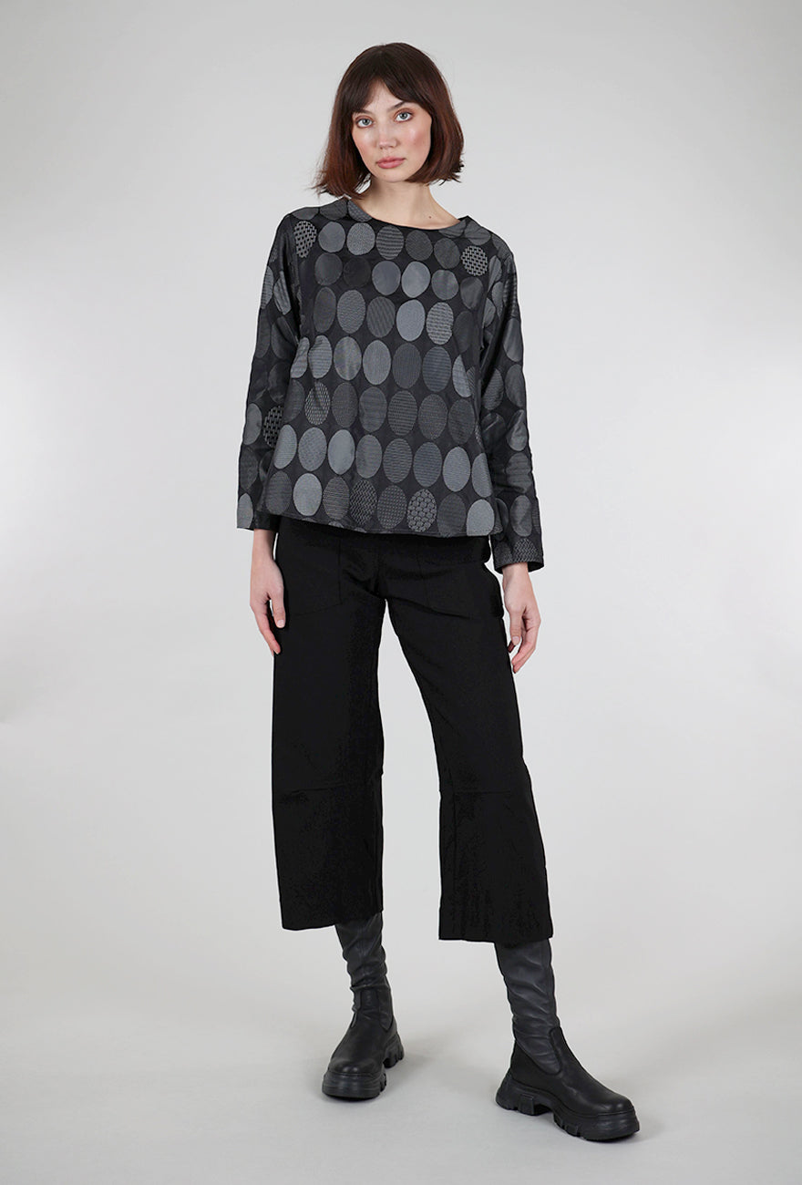 Niche Circle Jacquard Bermuda Top, Silver 