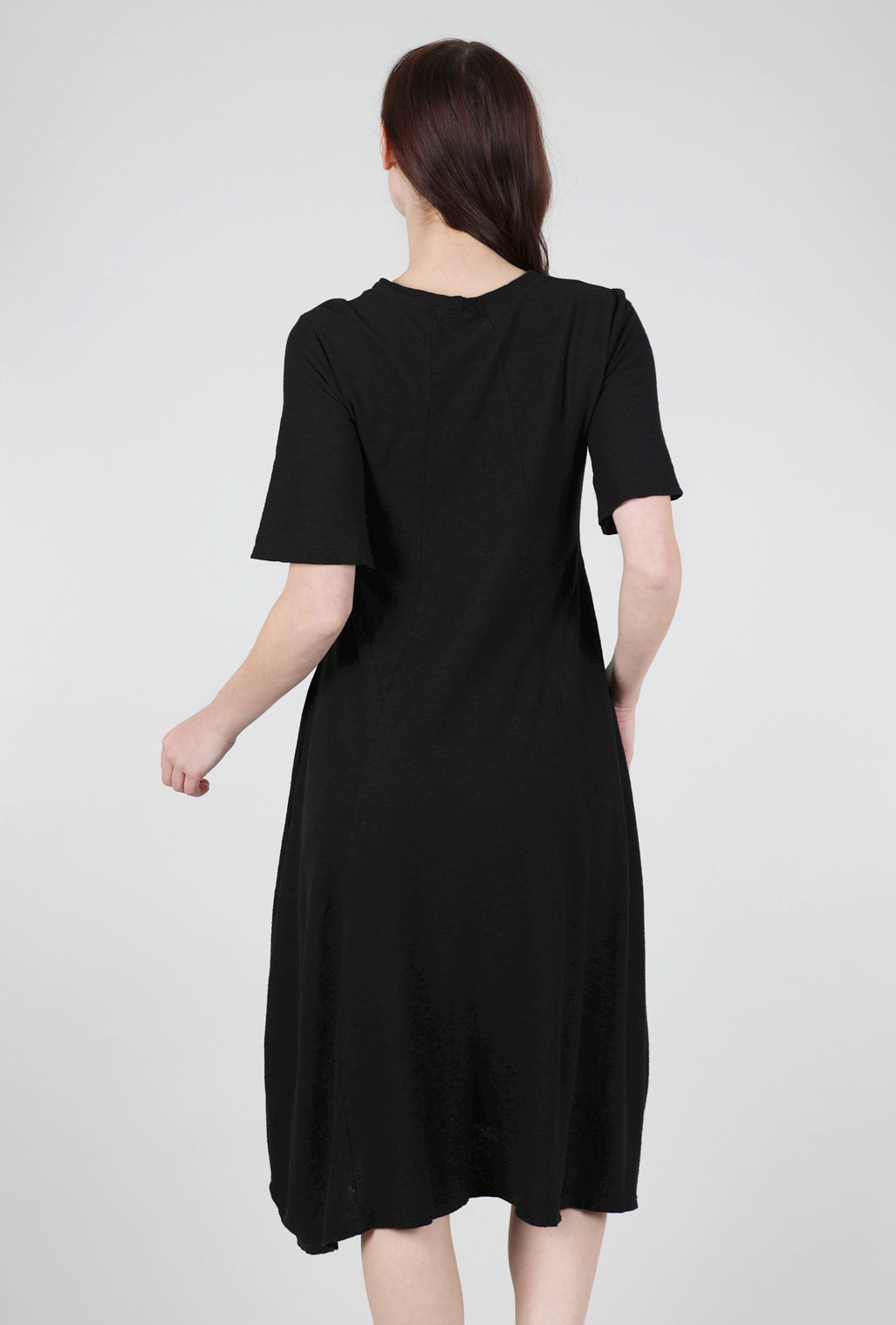 Cut Loose Seamed Midi Dress, Black 