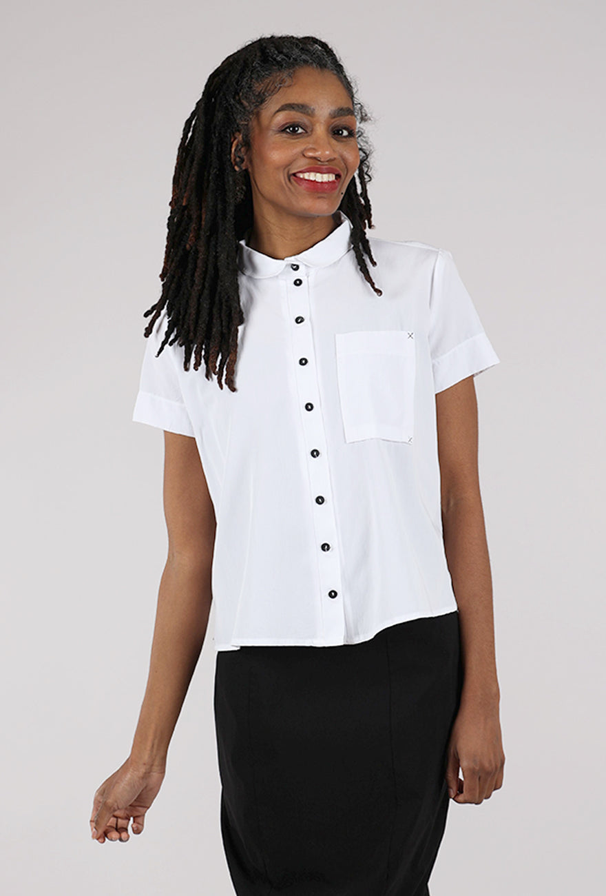 Lurdes Bergada Prim Pocket Blouse, White 