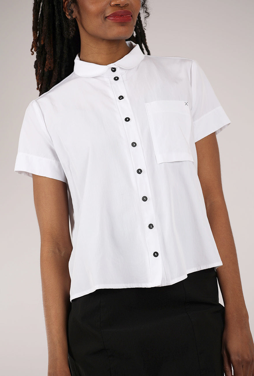 Lurdes Bergada Prim Pocket Blouse, White 