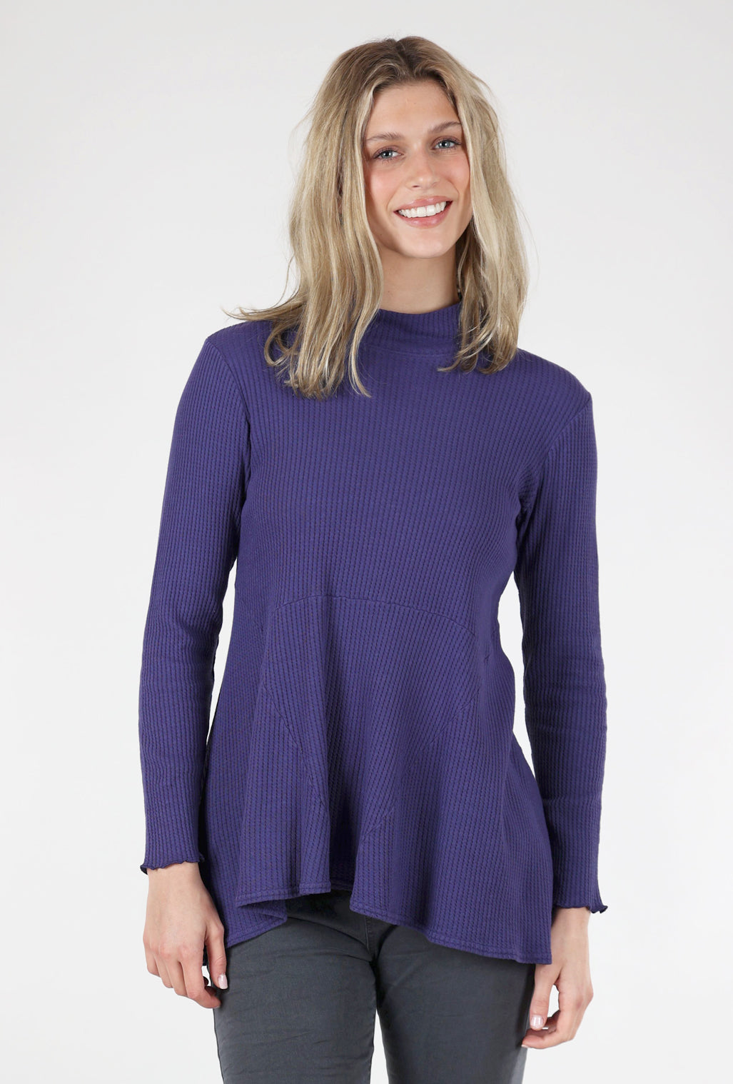 Fenini Waffle Swing Tunic, Violet 