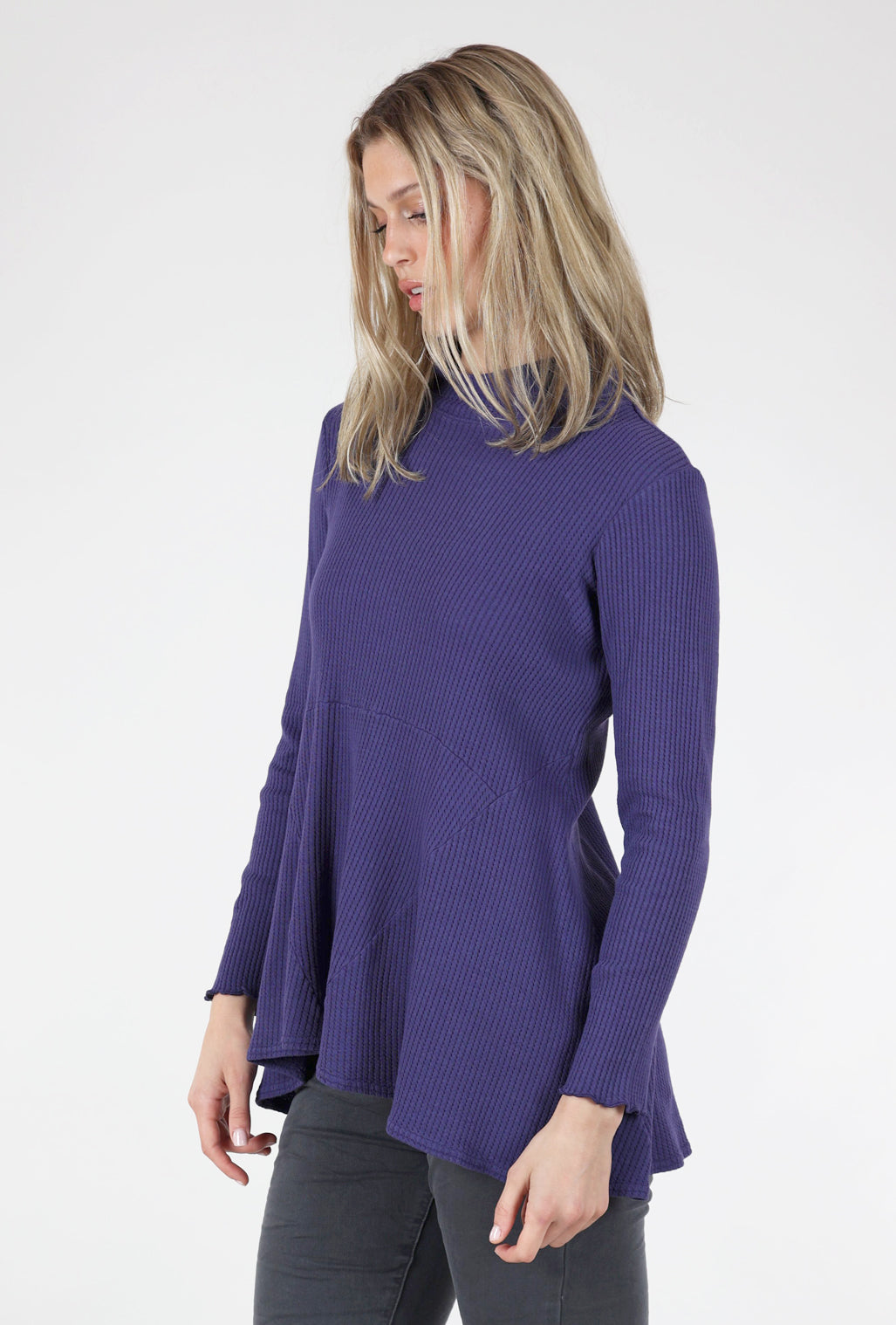 Fenini Waffle Swing Tunic, Violet 