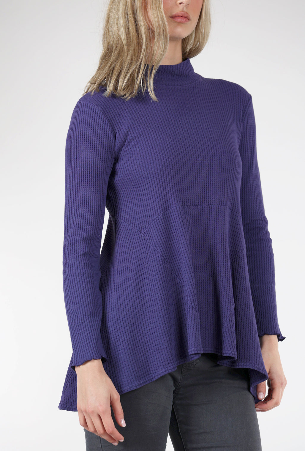 Fenini Waffle Swing Tunic, Violet 