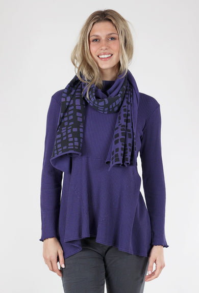 Fenini Metro Print Shawl, Violet 